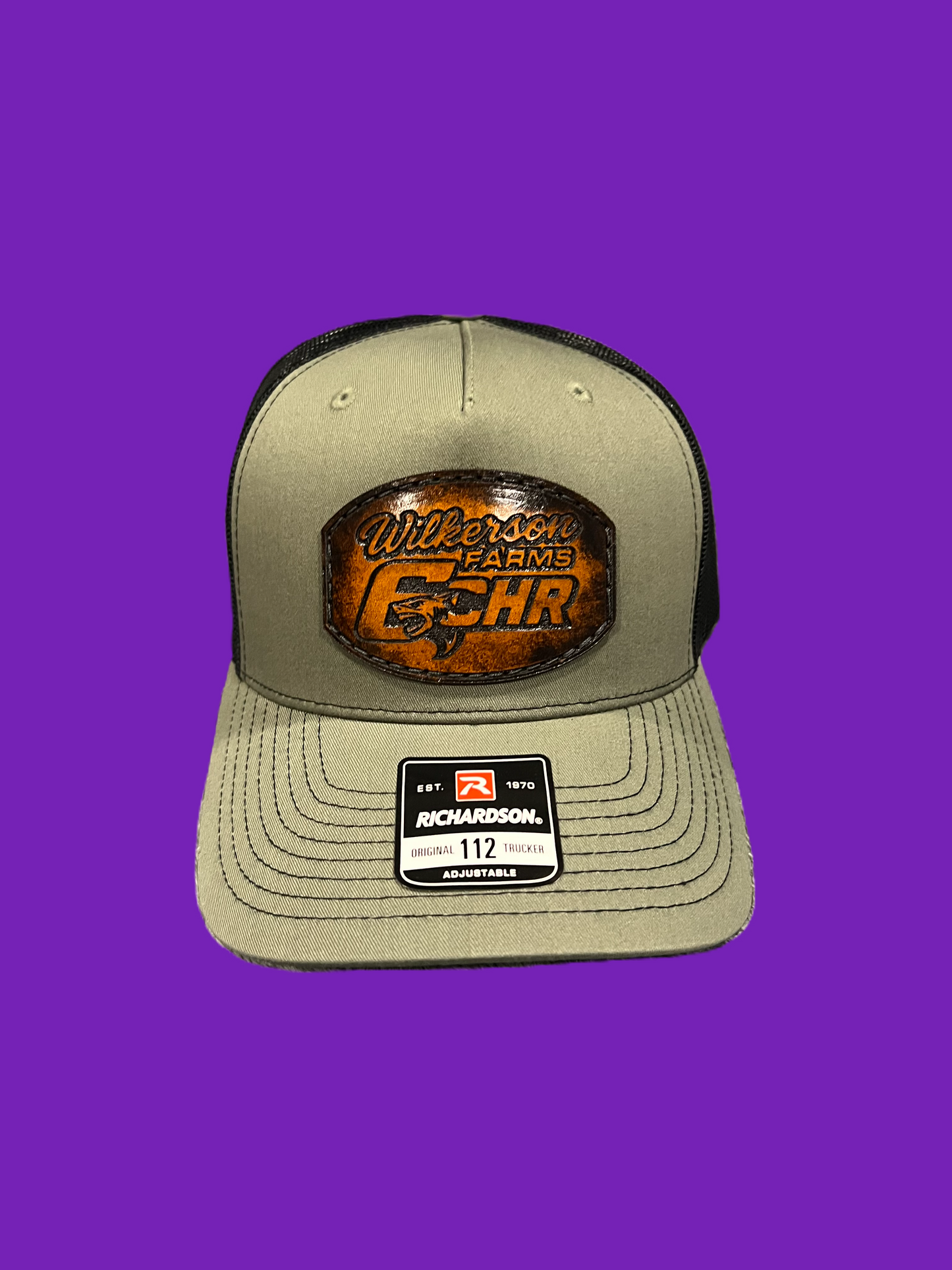 Clay Harris 6 Genuine Leather Wilkerson Farms Loden/Blk Richardson 112 Hat