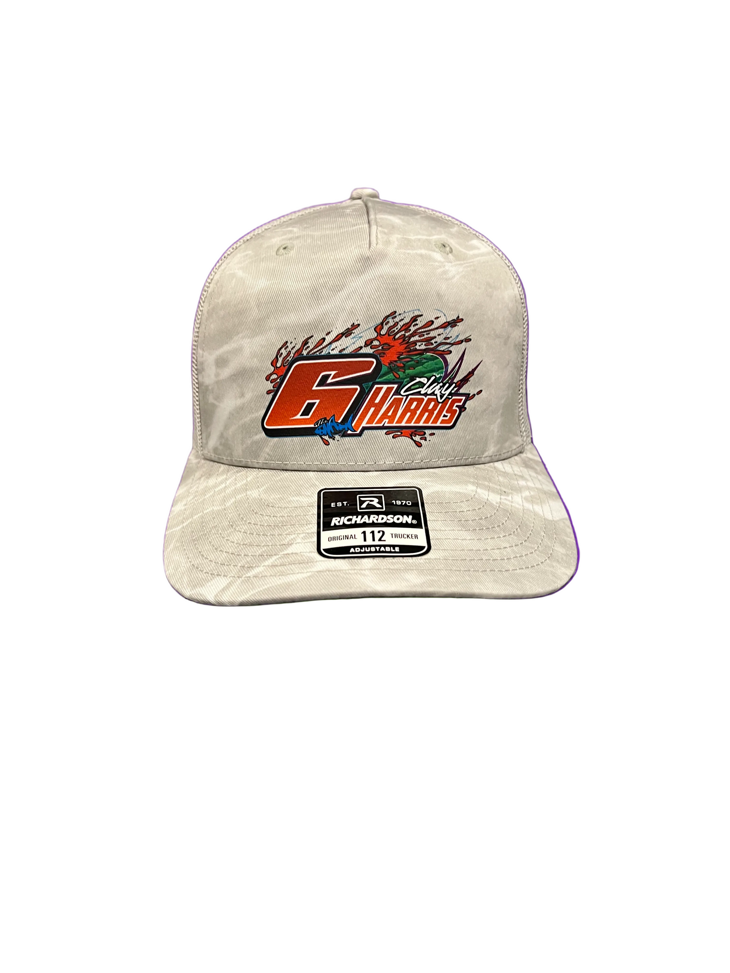 Clay Harris 6 Watermelon Bonefish Light Grey Richardson 112 Hat