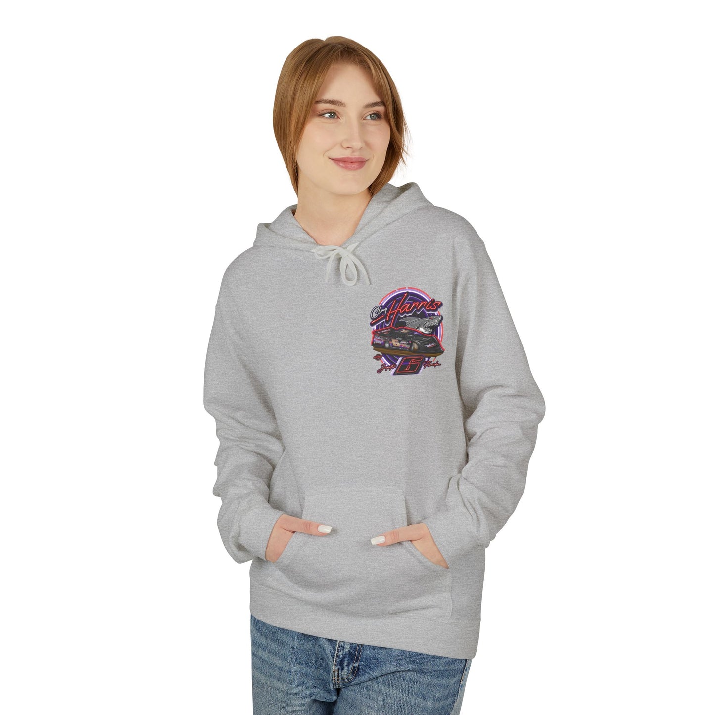 Unisex Fleece Hoodie Clay Harris Racing– Perfect for Motorsports Fans, Cool Weather Gear, Birthday Gift, Race Day Apparel, Unisex Hoodie