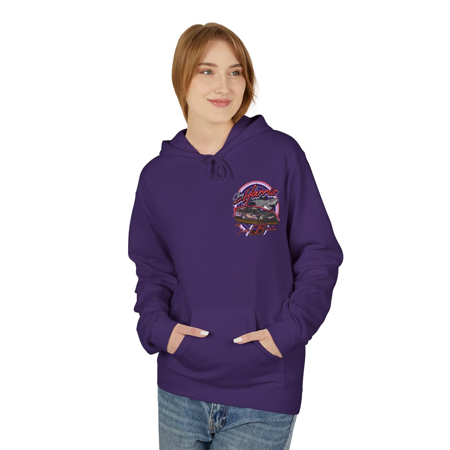 Unisex Fleece Hoodie Clay Harris Racing– Perfect for Motorsports Fans, Cool Weather Gear, Birthday Gift, Race Day Apparel, Unisex Hoodie