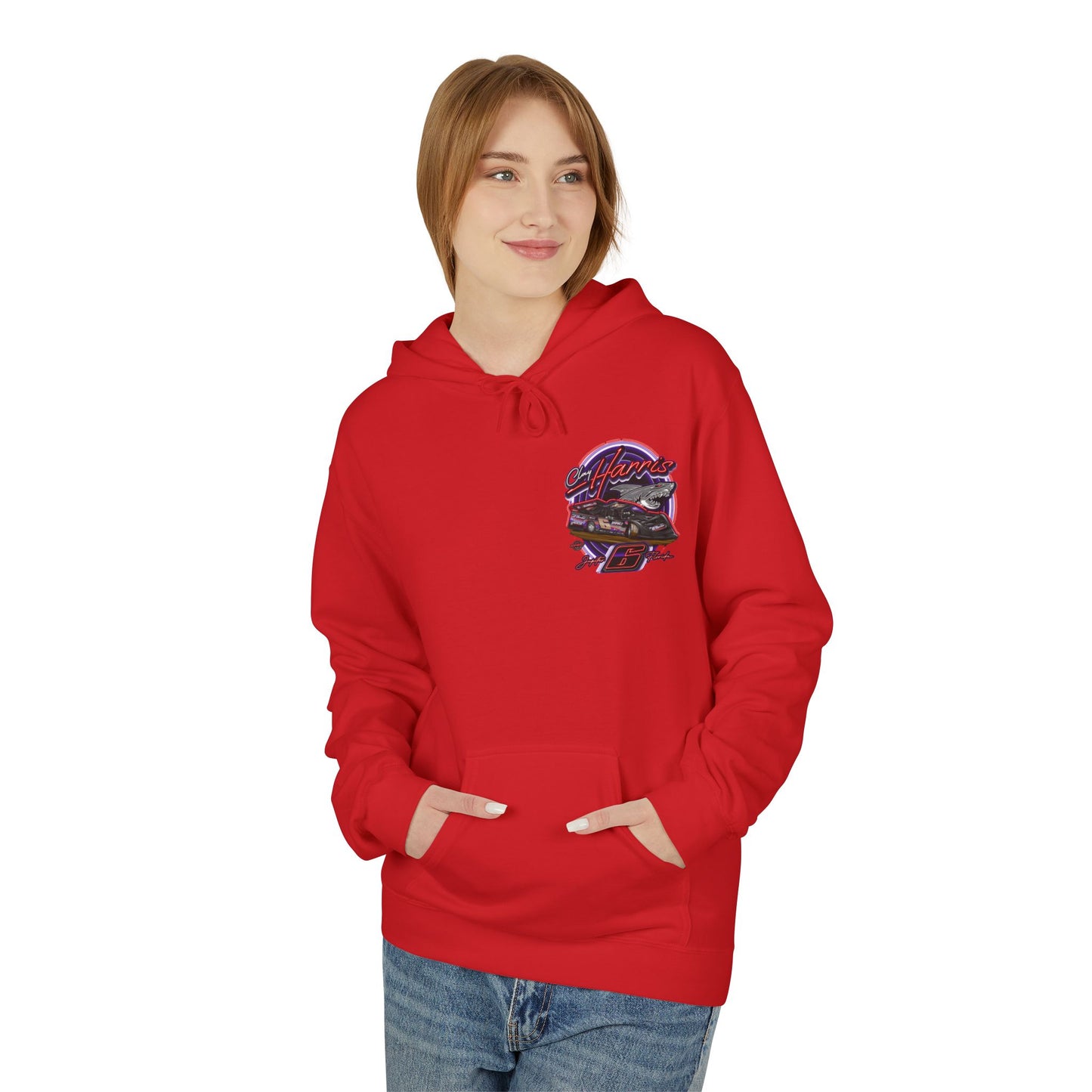 Unisex Fleece Hoodie Clay Harris Racing– Perfect for Motorsports Fans, Cool Weather Gear, Birthday Gift, Race Day Apparel, Unisex Hoodie