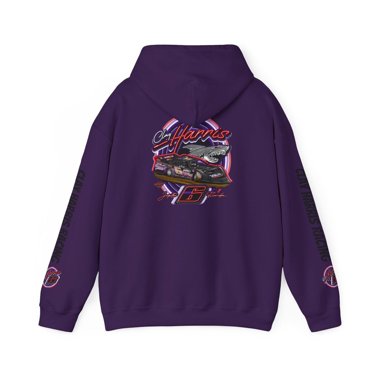 Vintage Style Unisex Hooded Sweatshirt - Racing Design - Perfect for Sports Fans