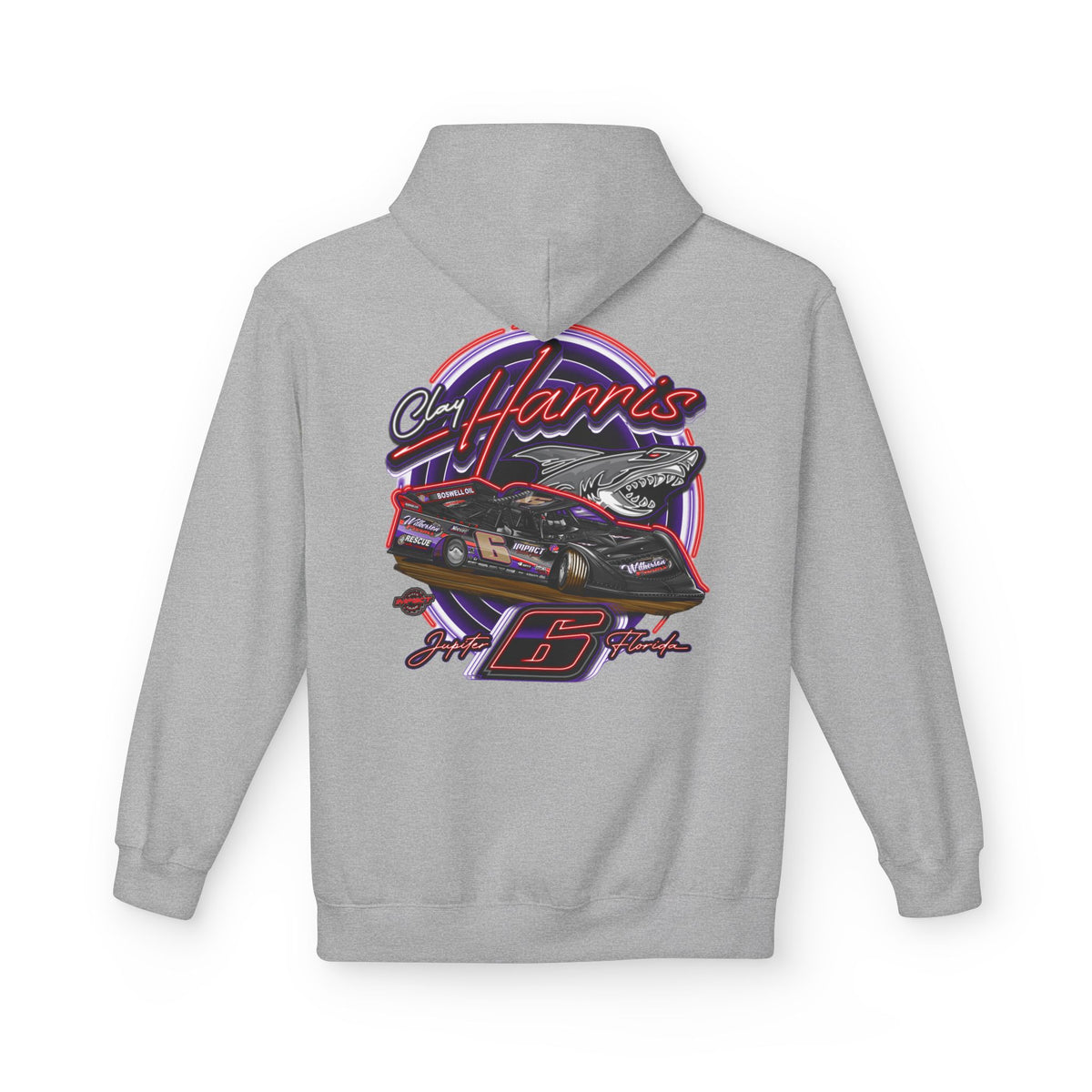 Unisex Midweight Racing Hoodie - CHR Gear - Softstyle Fleece for Motorsports Fans-Shop Clay Harris Racing