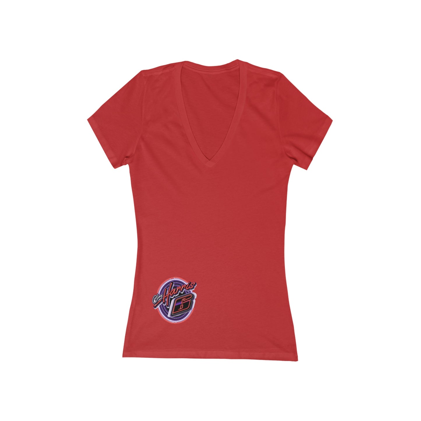 Women's Jersey Short Sleeve Deep V-Neck Tee