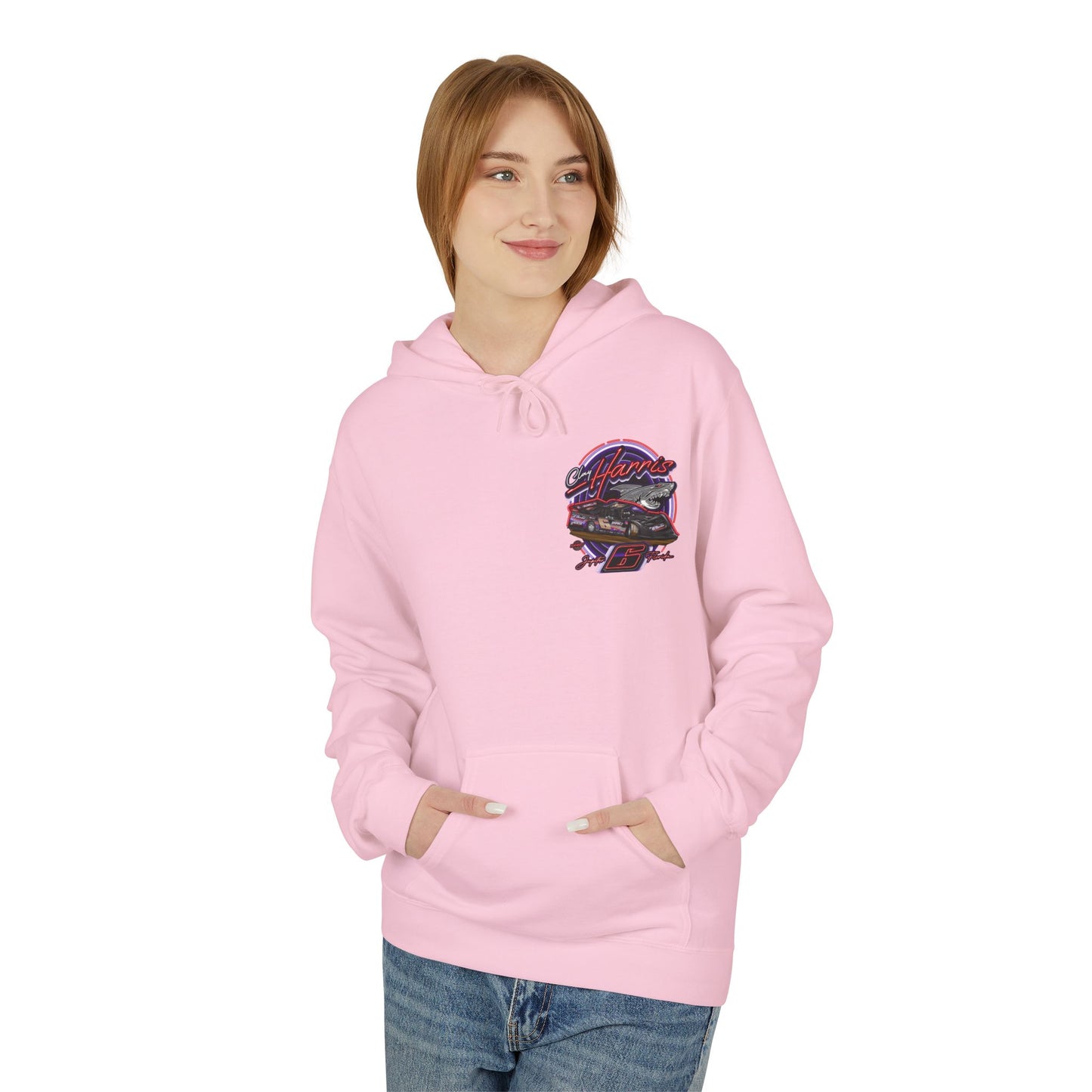 Unisex Fleece Hoodie Clay Harris Racing– Perfect for Motorsports Fans, Cool Weather Gear, Birthday Gift, Race Day Apparel, Unisex Hoodie