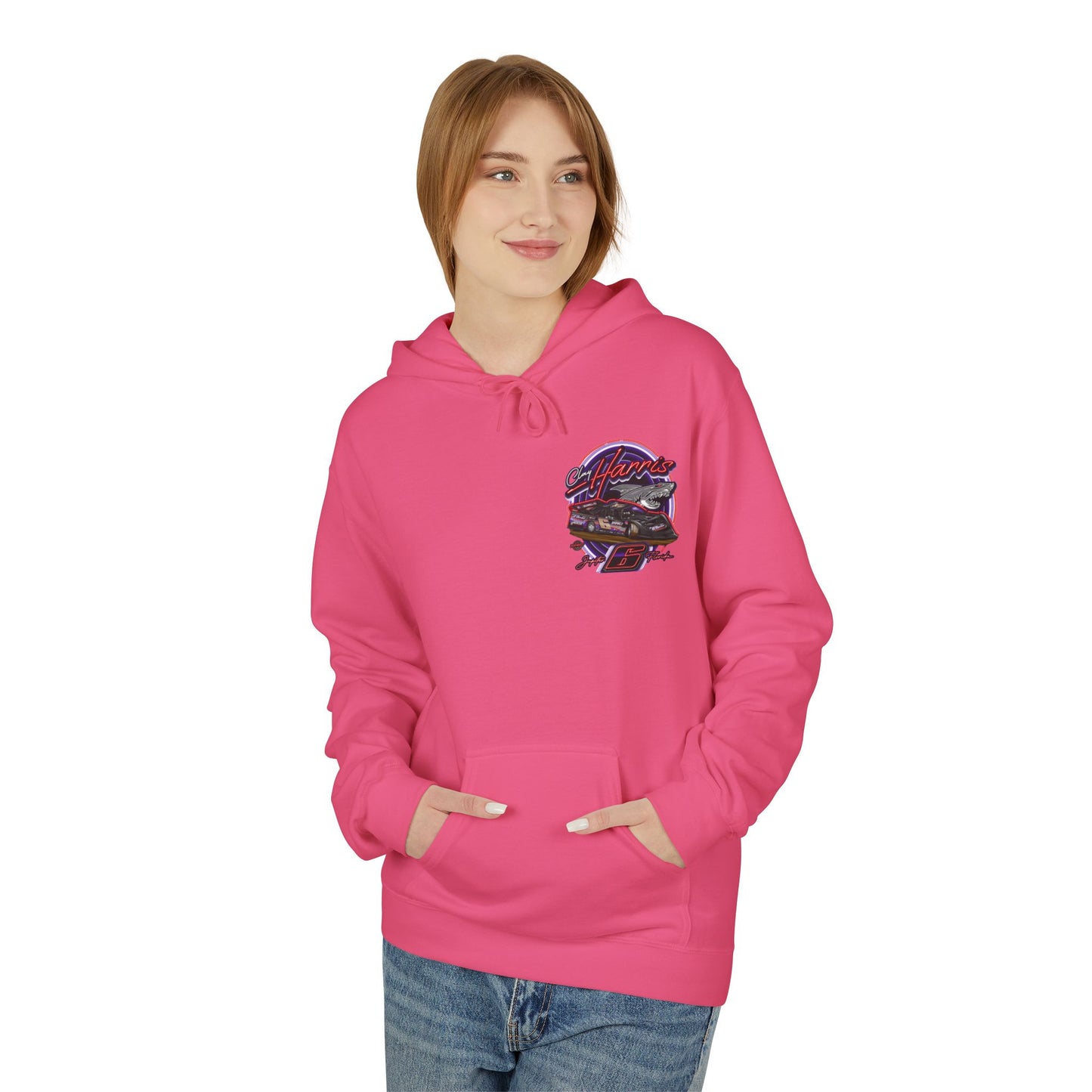 Unisex Fleece Hoodie Clay Harris Racing– Perfect for Motorsports Fans, Cool Weather Gear, Birthday Gift, Race Day Apparel, Unisex Hoodie