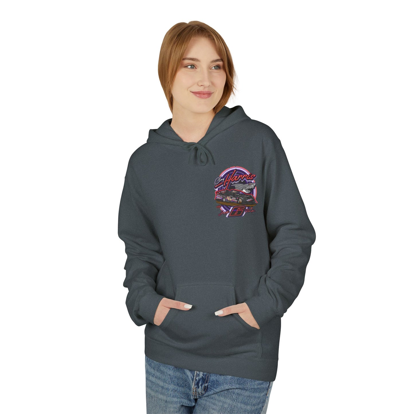 Unisex Fleece Hoodie Clay Harris Racing– Perfect for Motorsports Fans, Cool Weather Gear, Birthday Gift, Race Day Apparel, Unisex Hoodie