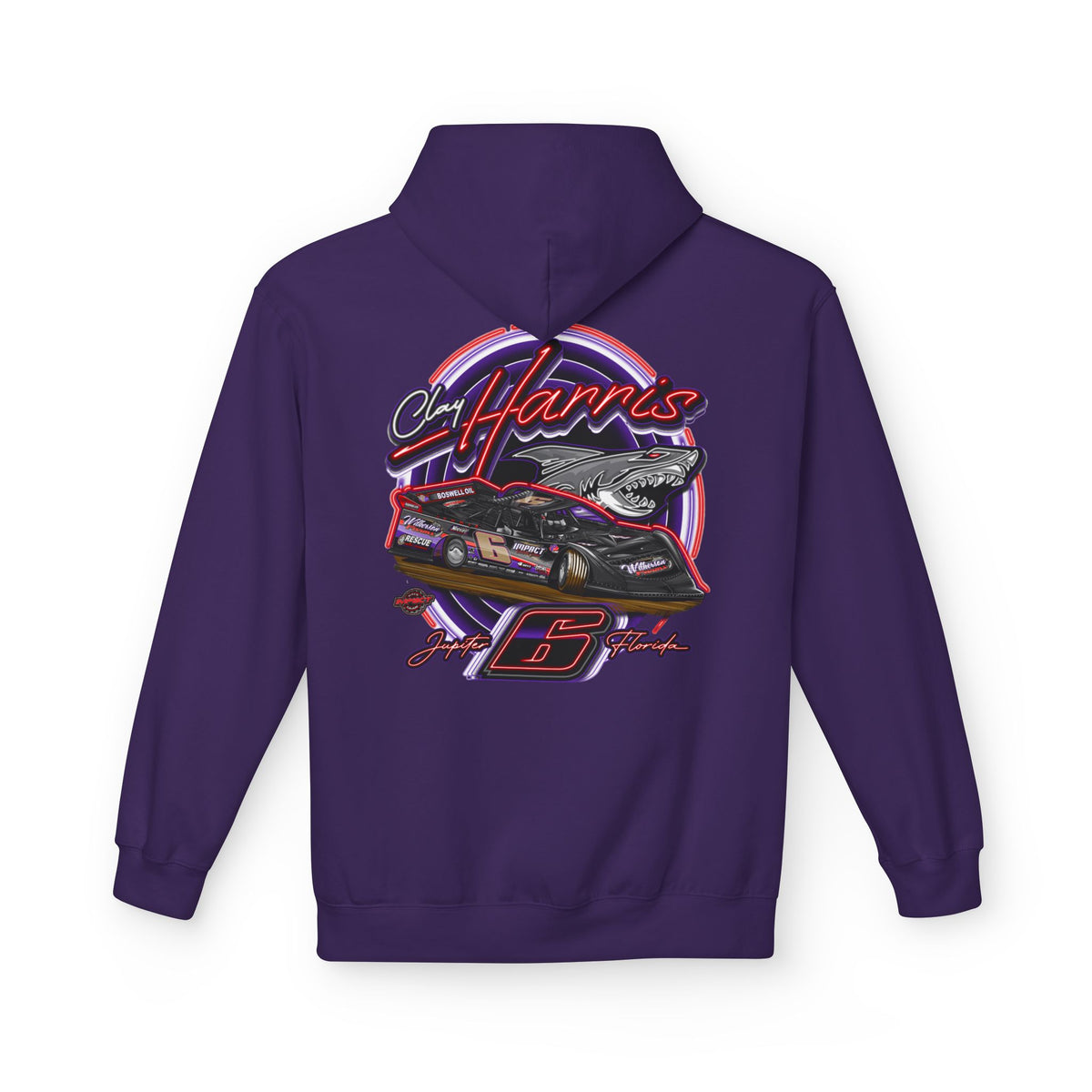Unisex Midweight Racing Hoodie - CHR Gear - Softstyle Fleece for Motorsports Fans-Shop Clay Harris Racing