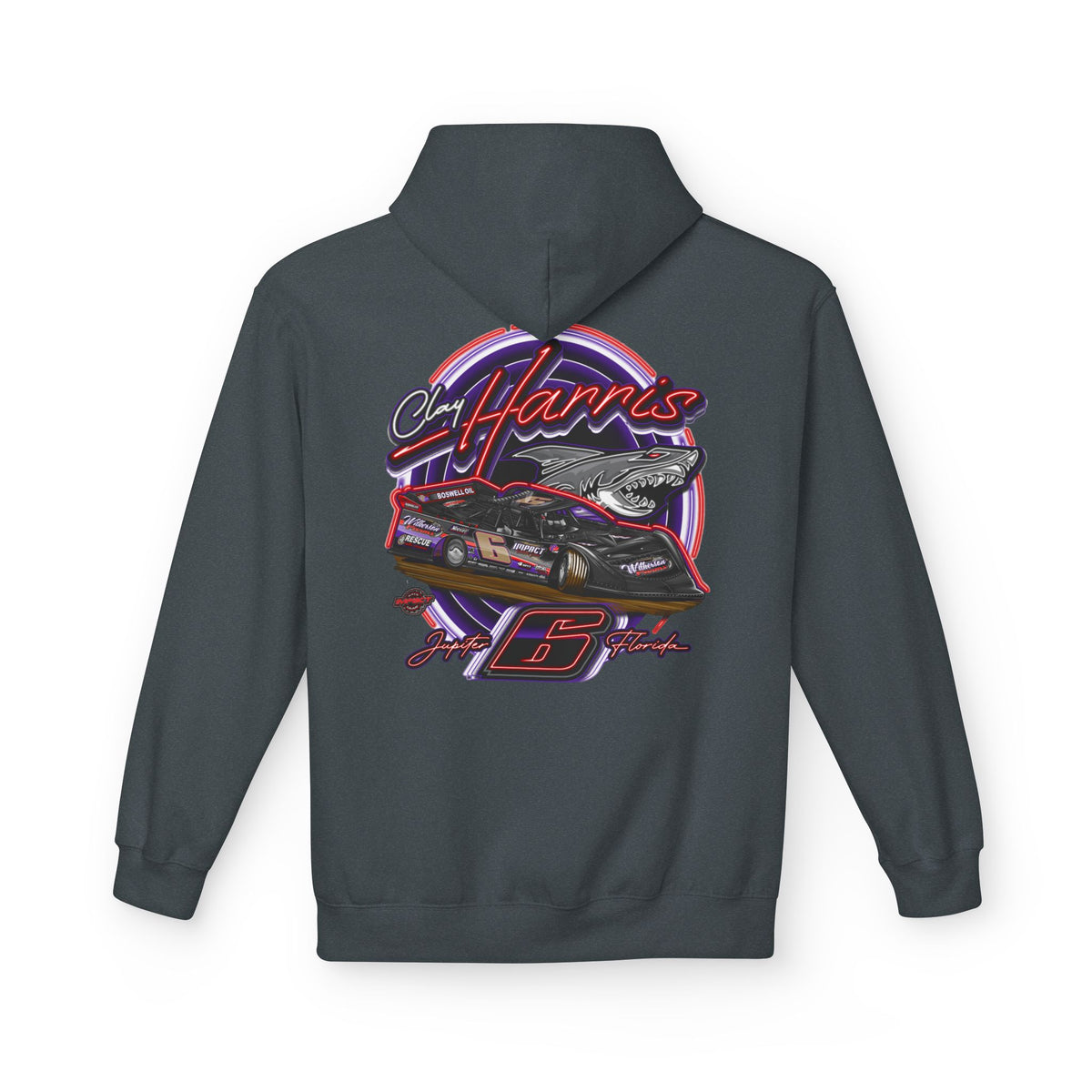 Unisex Midweight Racing Hoodie - CHR Gear - Softstyle Fleece for Motorsports Fans-Shop Clay Harris Racing