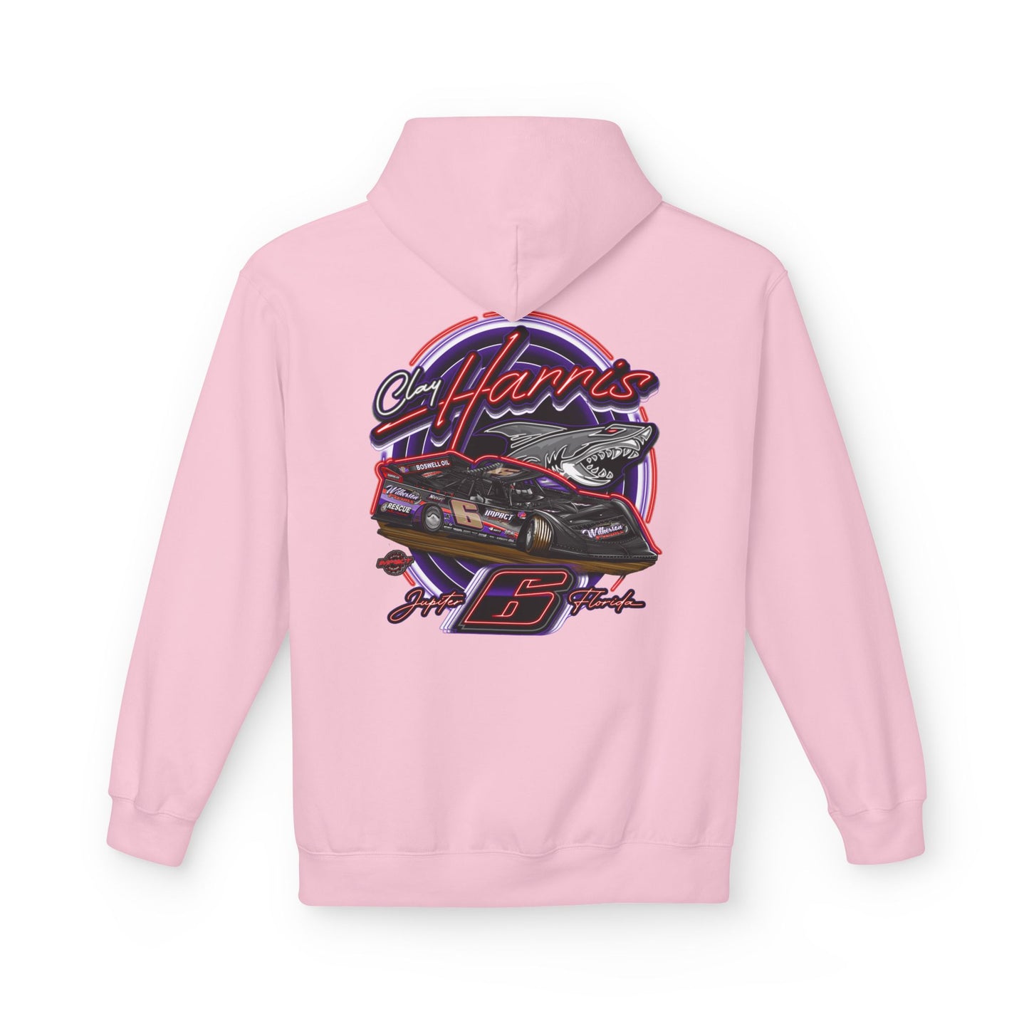 Unisex Fleece Hoodie Clay Harris Racing– Perfect for Motorsports Fans, Cool Weather Gear, Birthday Gift, Race Day Apparel, Unisex Hoodie