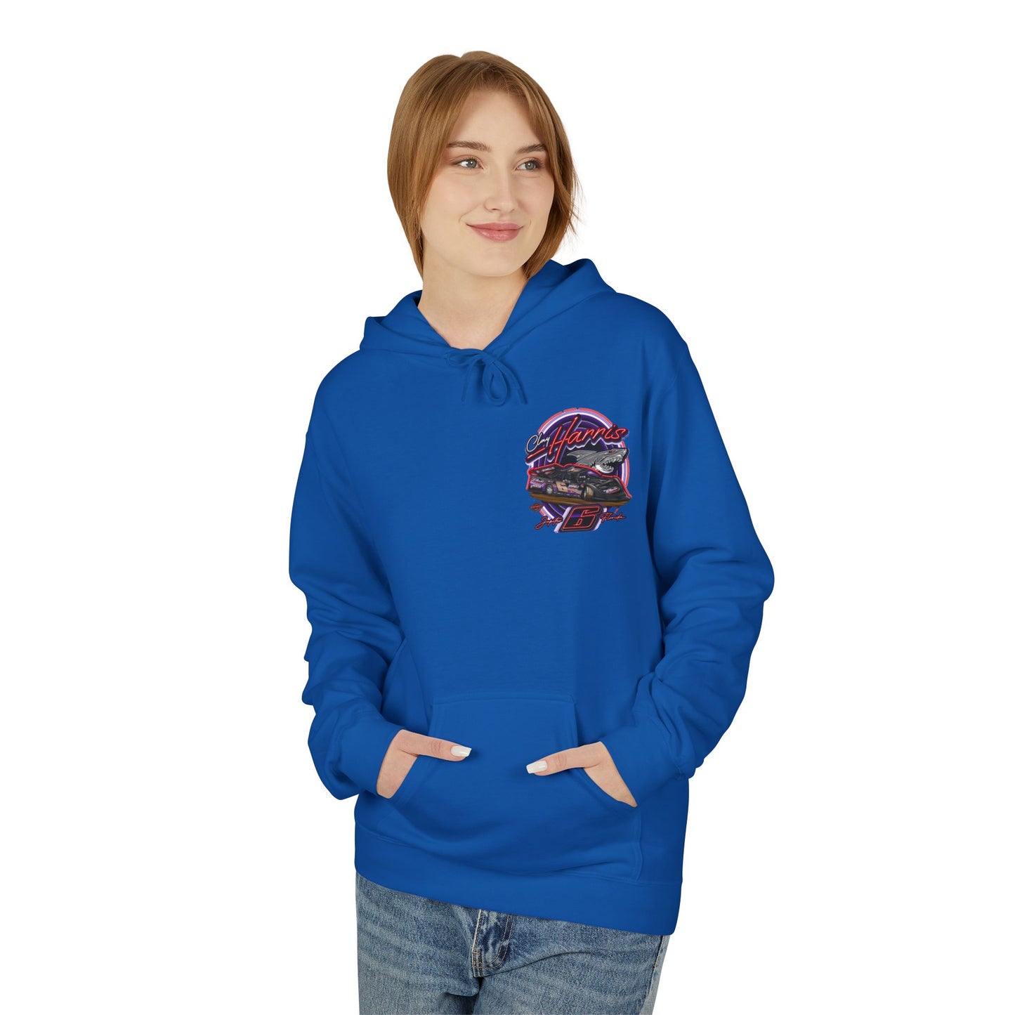Unisex Fleece Hoodie Clay Harris Racing– Perfect for Motorsports Fans, Cool Weather Gear, Birthday Gift, Race Day Apparel, Unisex Hoodie